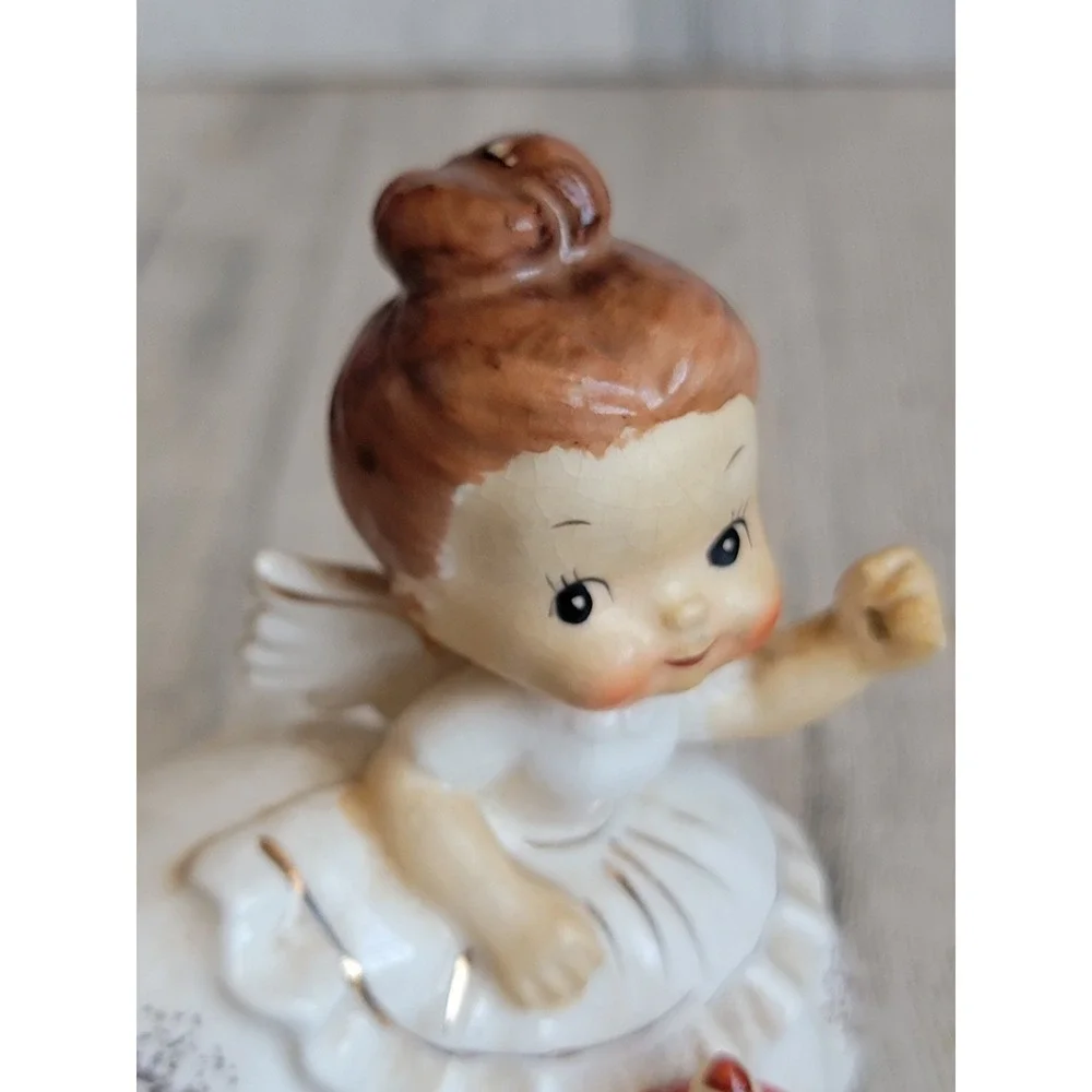Vintage angel girl enesco Japanese candle unique Xmas religious figure